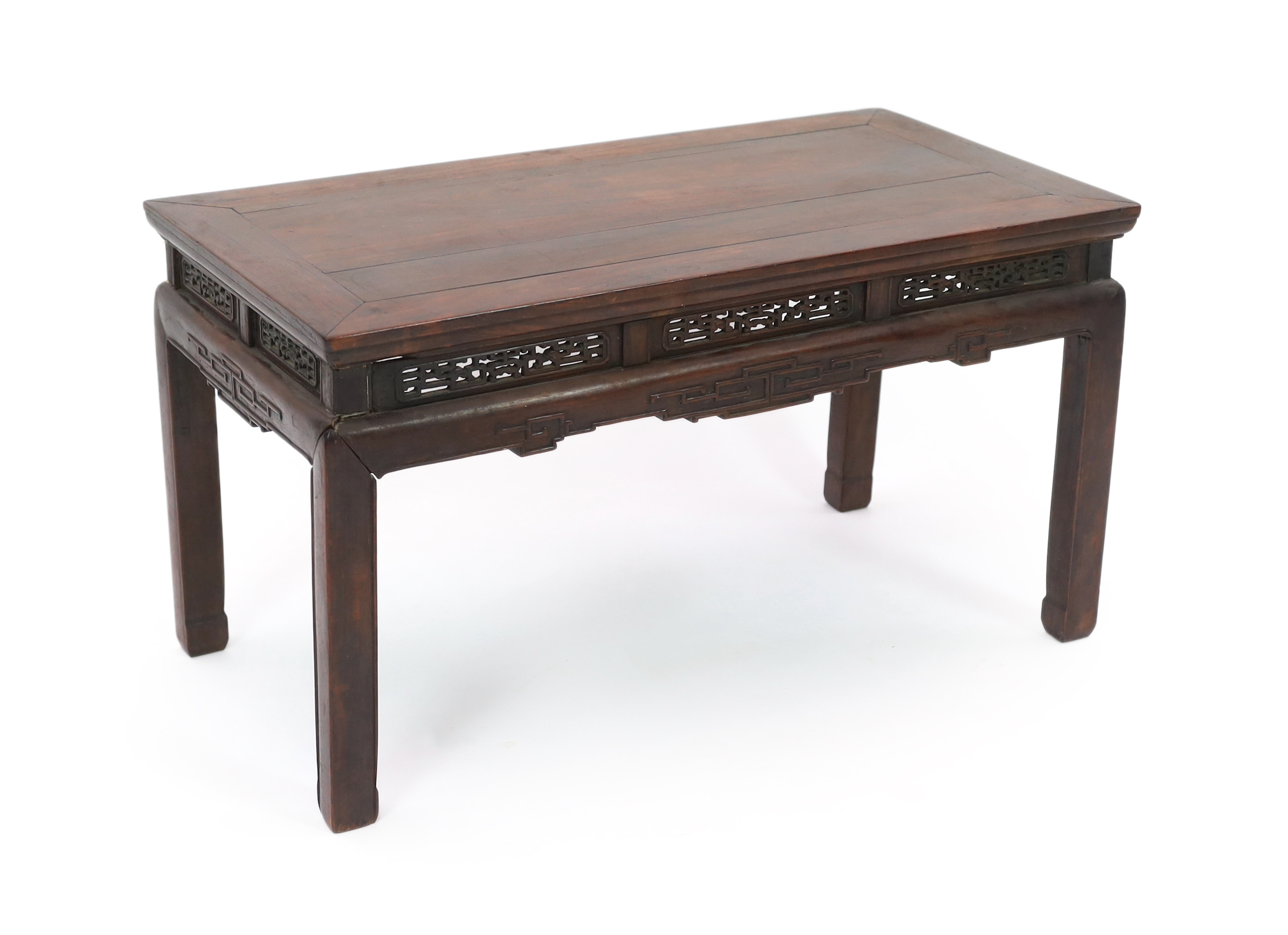 A Chinese huanghuali and hongmu low stand, 19th century